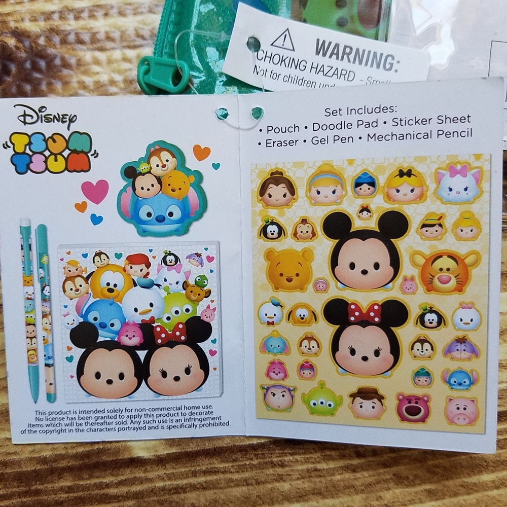 Disney Tsum Tsum Kids Stationery Set Memo Sticky Notes Sticker Erasers Stickers - Picture 8 of 11